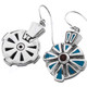 15/16" 925 Silver Garnet Red French Wires Earrings