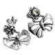 3/4" 925 Silver Peridot Post Earrings