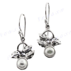 1/2" 925 Silver Freshwater Pearl French Wires Earrings