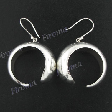 1 3/16" 925 Silver Art French Wires Earrings