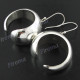 1 3/16" 925 Silver Art French Wires Earrings