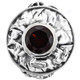 13/16" 925 Silver Red Garnet Face us 7 Ring