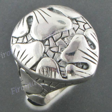 1" 925 Silver Face Art us 6 Ring