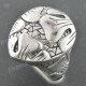 1" 925 Silver Face Art us 6 Ring