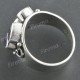 9/16" 925 Silver Amethyst Rutilated Quartz Face us 6 Ring