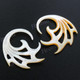 1 1/2" Goldlip Mother Of Pearl Tribal Plug Earrings