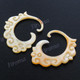 1 3/8" Goldlip Mother Of Pearl Tribal Plug Earrings