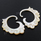 1 3/8" Goldlip Mother Of Pearl Tribal Plug Earrings