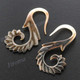 1 11/16" Blacklip Mother Of Pearl Tribal Plug Earrings