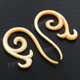1 3/8" Goldlip Mother Of Pearl Tribal Plug Earrings