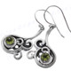 7/8" 925 Silver Peridot French Wires Earrings
