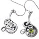 7/8" 925 Silver Peridot French Wires Earrings