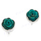 1/4" 925 Silver Turquoise Flower Post Earrings