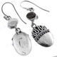 1 3/16" 925 Silver Smokey Quartz French Wires Earrings