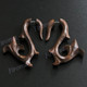 2 3/16" Natural Wood Fake Gauge Post Earrings