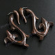 2 3/16" Natural Wood Fake Gauge Post Earrings