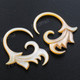 1 7/16" Goldlip Mother Of Pearl Tribal Plug Earrings