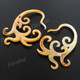 2 5/16" Goldlip Mother Of Pearl Tribal Plug Earrings