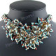 Aventurine Seed Beads Tiger Eye 21" Necklace Pendant