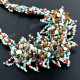 Aventurine Seed Beads Tiger Eye 21" Necklace Pendant