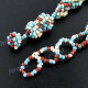 Aventurine Seed Beads Tiger Eye 21" Necklace Pendant