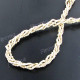 2mm Glass Seed Beads 34" Beige Necklace