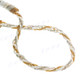 2mm Glass Seed Beads 34" Silver White Necklace