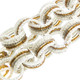 2mm Glass Seed Beads 34" Silver White Necklace