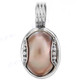 7/8" 925 Silver Gold Mabe Pearl Champagne Pendant