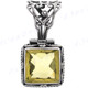 1 1/16" 925 Silver Lemon Quartz Pendant