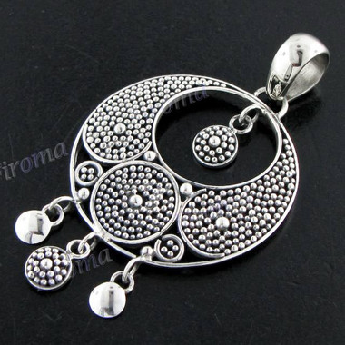 2 5/16" 925 Silver Ethnic Pendant