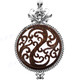 4 3/16" 925 Silver Coconut Pendant