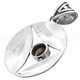 1 13/16" 925 Silver Smokey Quartz Pendant