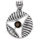 1 13/16" 925 Silver Smokey Quartz Pendant