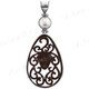 3 7/16" 925 Silver Coconut White Mabe Pearl Pendant