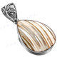 1 3/4" 925 Silver Gold Turbo Shell Teardrop Pendant