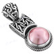1 5/8" 925 Silver Pink Mabe Pendant
