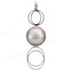 2 1/16" 925 Silver White Mabe Pearl Pendant