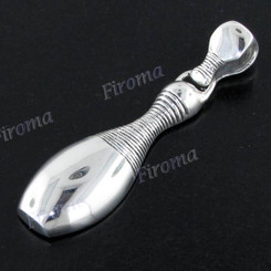 1 15/16" 925 Silver Bowling Pendant