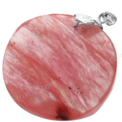 1 9/16" Silver White Pendant