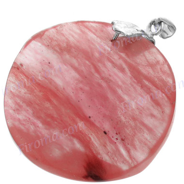 1 9/16" Silver White Pendant