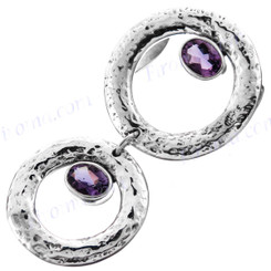 1 7/8" 925 Silver Amethyst Pendant