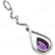 2 5/8" 925 Silver Amethyst Pendant