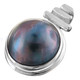 7/8" 925 Silver Grey Mabe Pearl Pendant