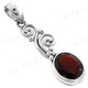 1 7/16" 925 Silver Garnet Red Pendant