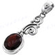 1 7/16" 925 Silver Garnet Red Pendant