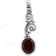 1 7/16" 925 Silver Garnet Red Pendant