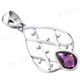 1 7/16" 925 Silver Amethyst Pendant
