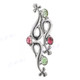 2 5/8" 925 Silver Tourmalineea Blue Red Pendant