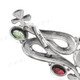 2 5/8" 925 Silver Tourmalineea Blue Red Pendant